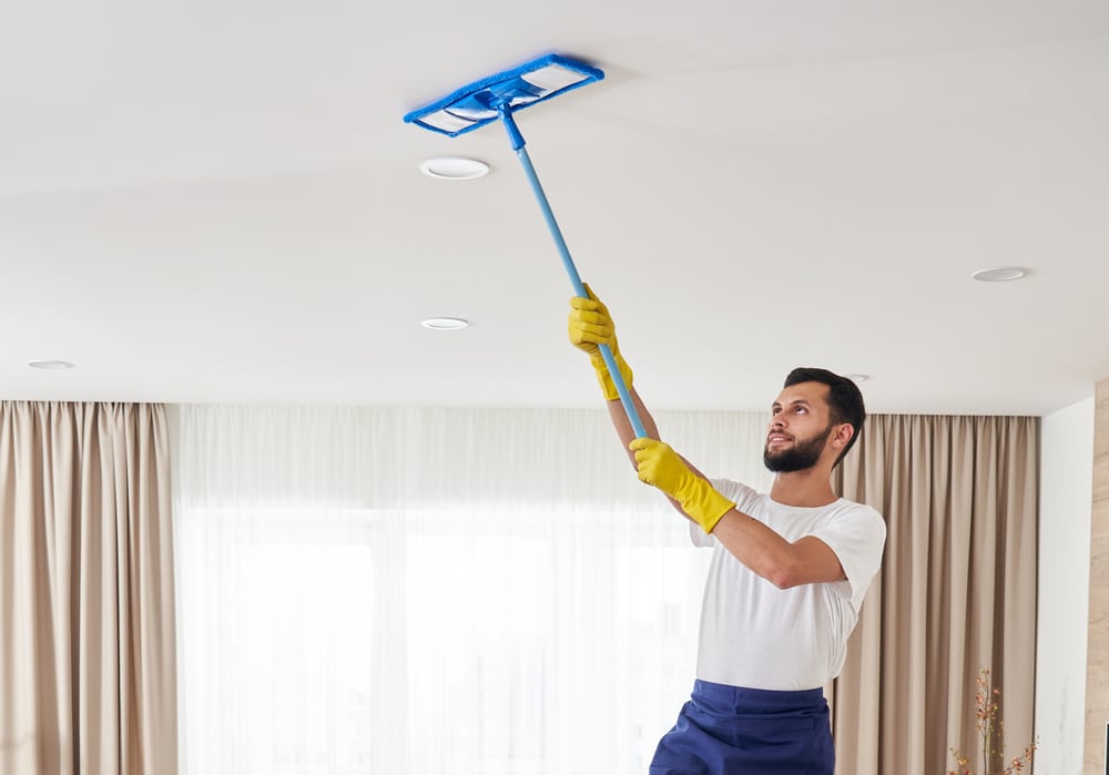 how to clean a ceiling