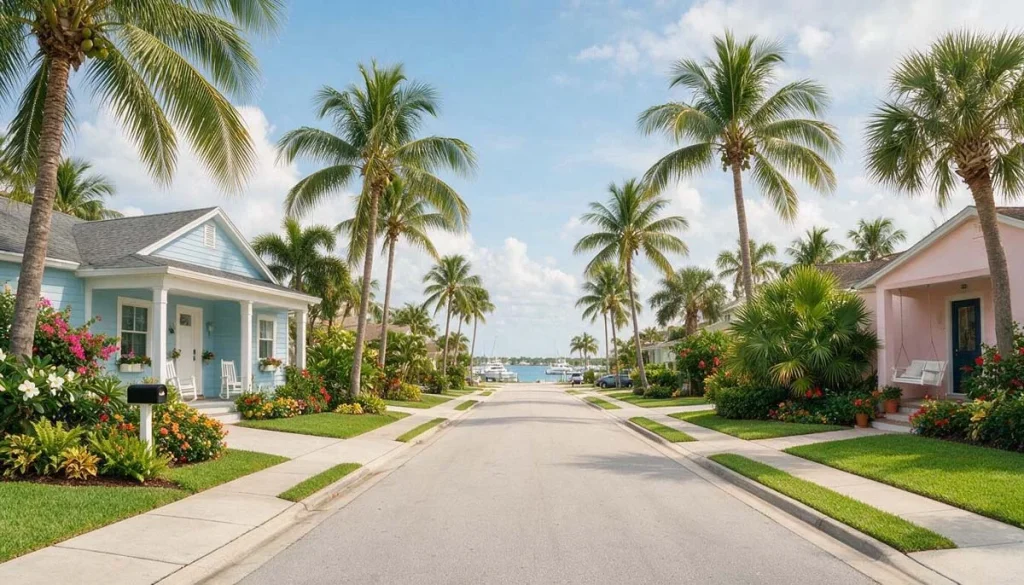 Palm-lined-residential-neighborhood-in-Boynton-Beach