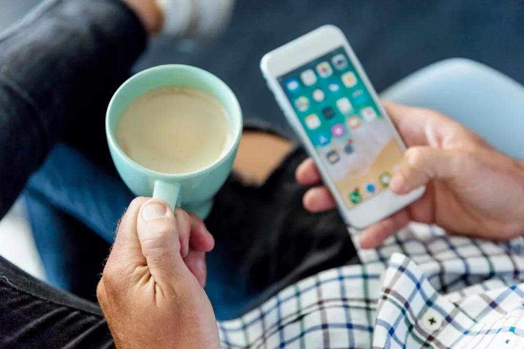 Person requesting a cleaning service quote online using a smartphone